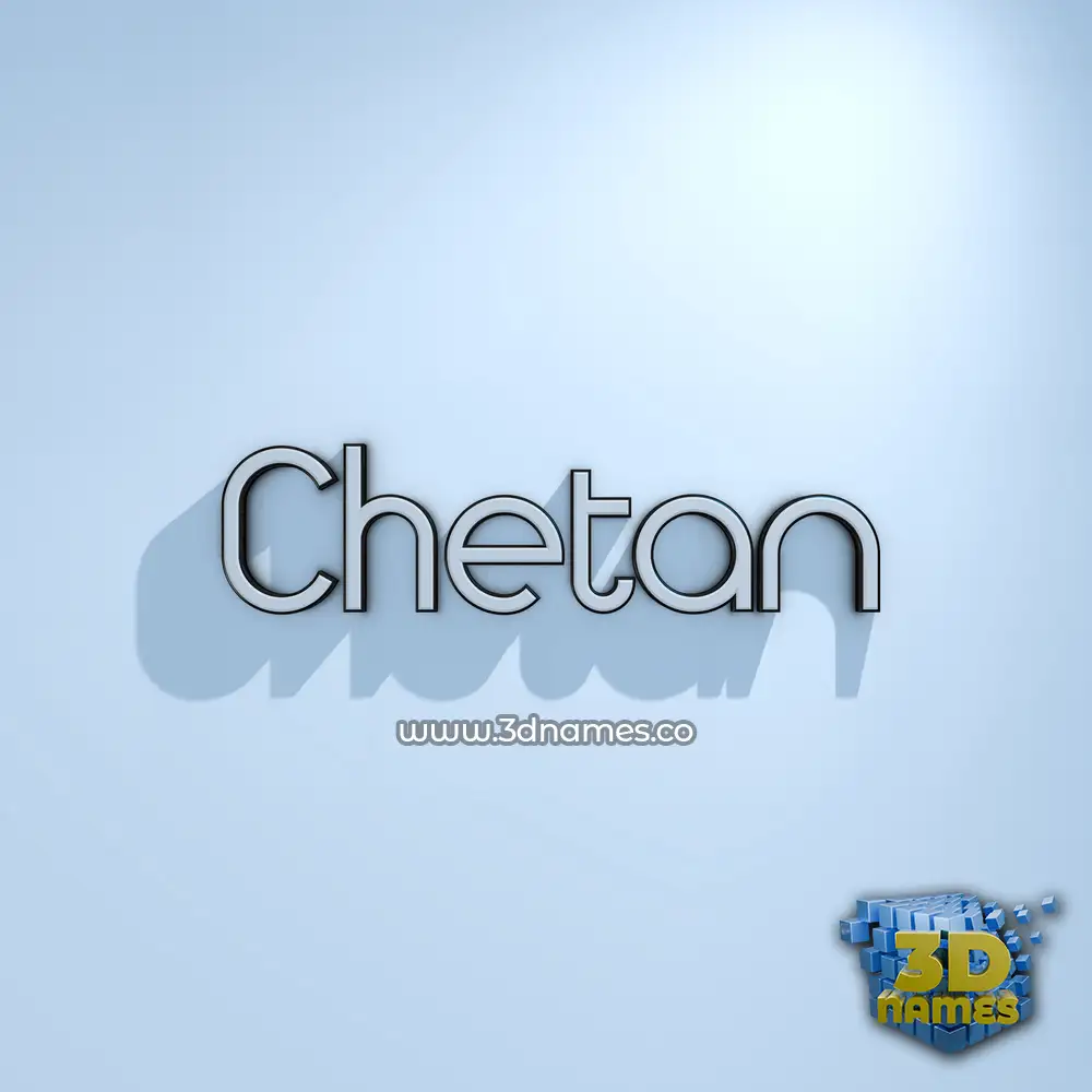 chetan in White Logo Cold style - 3D name wallpaper