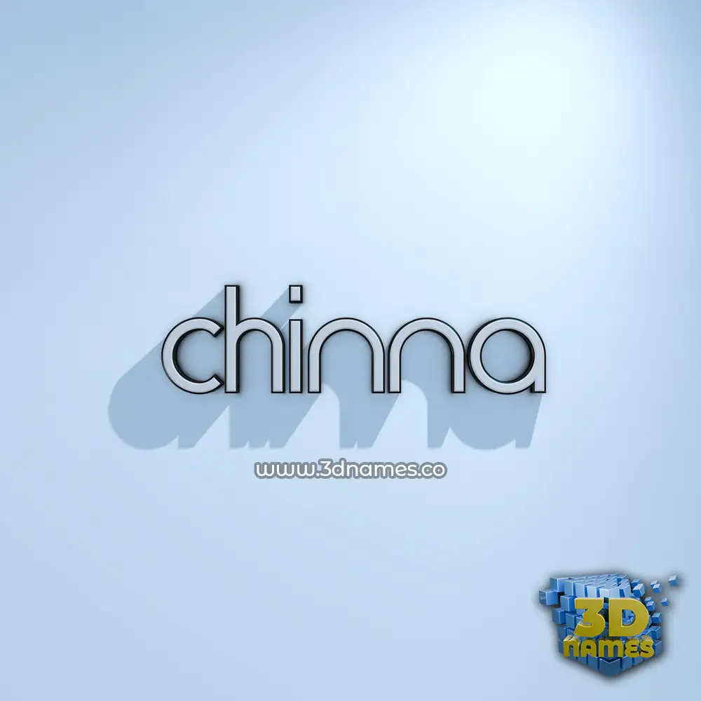 chinna in White Logo Cold style - 3D name wallpaper
