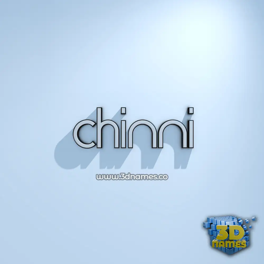 chinni in White Logo Cold style - 3D name wallpaper