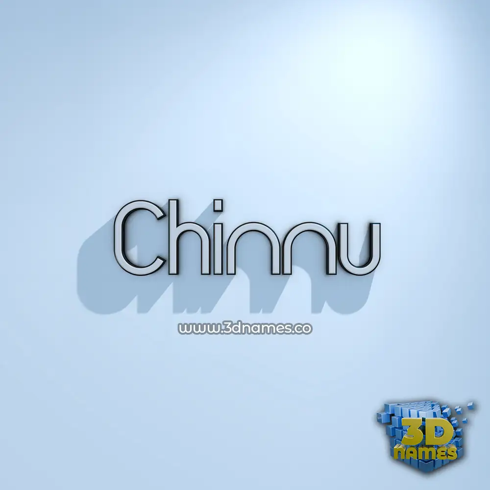 chinnu in White Logo Cold style - 3D name wallpaper