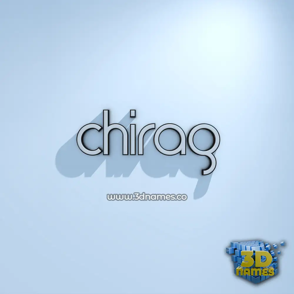 chirag in White Logo Cold style - 3D name wallpaper