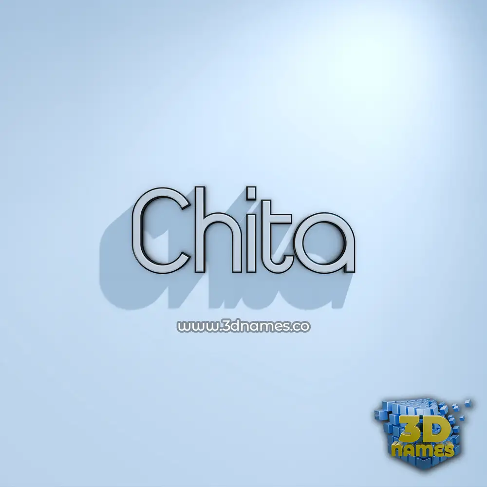 chita in White Logo Cold style - 3D name wallpaper