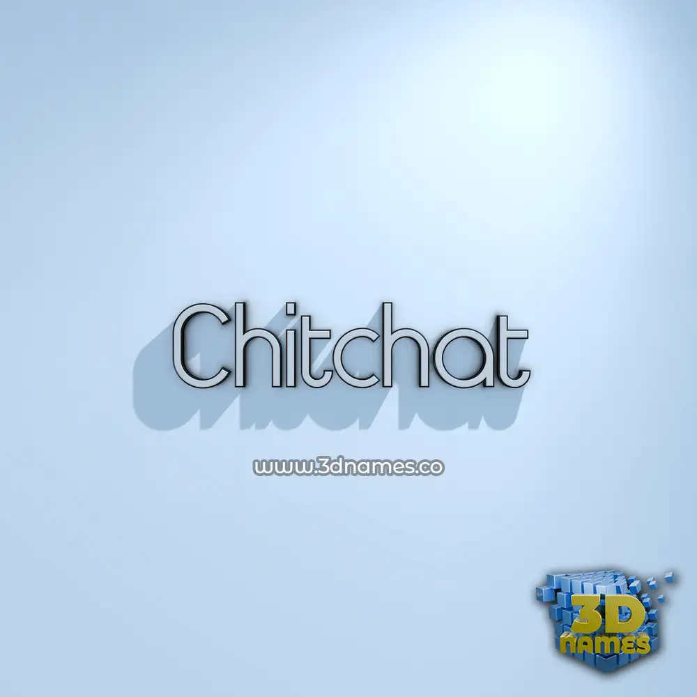 chitchat in White Logo Cold style - 3D name wallpaper