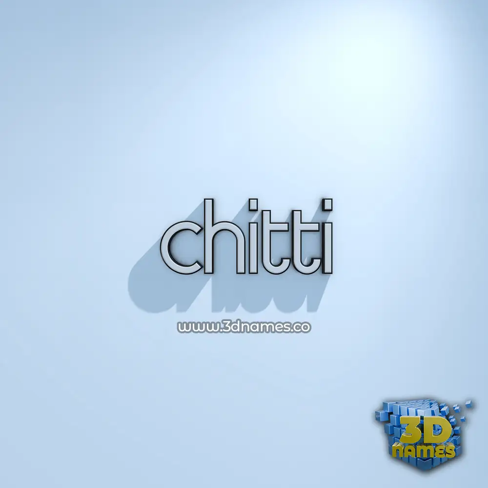 chitti in White Logo Cold style - 3D name wallpaper