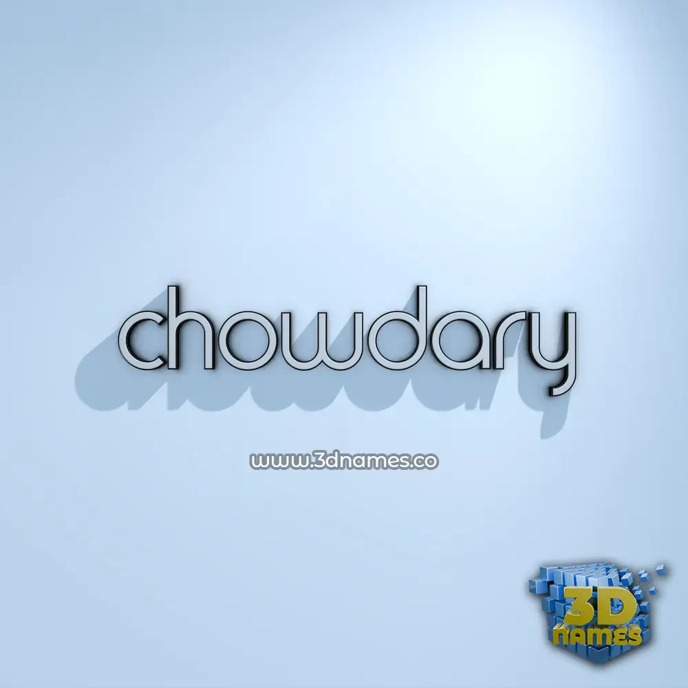 chowdary in White Logo Cold style - 3D name wallpaper