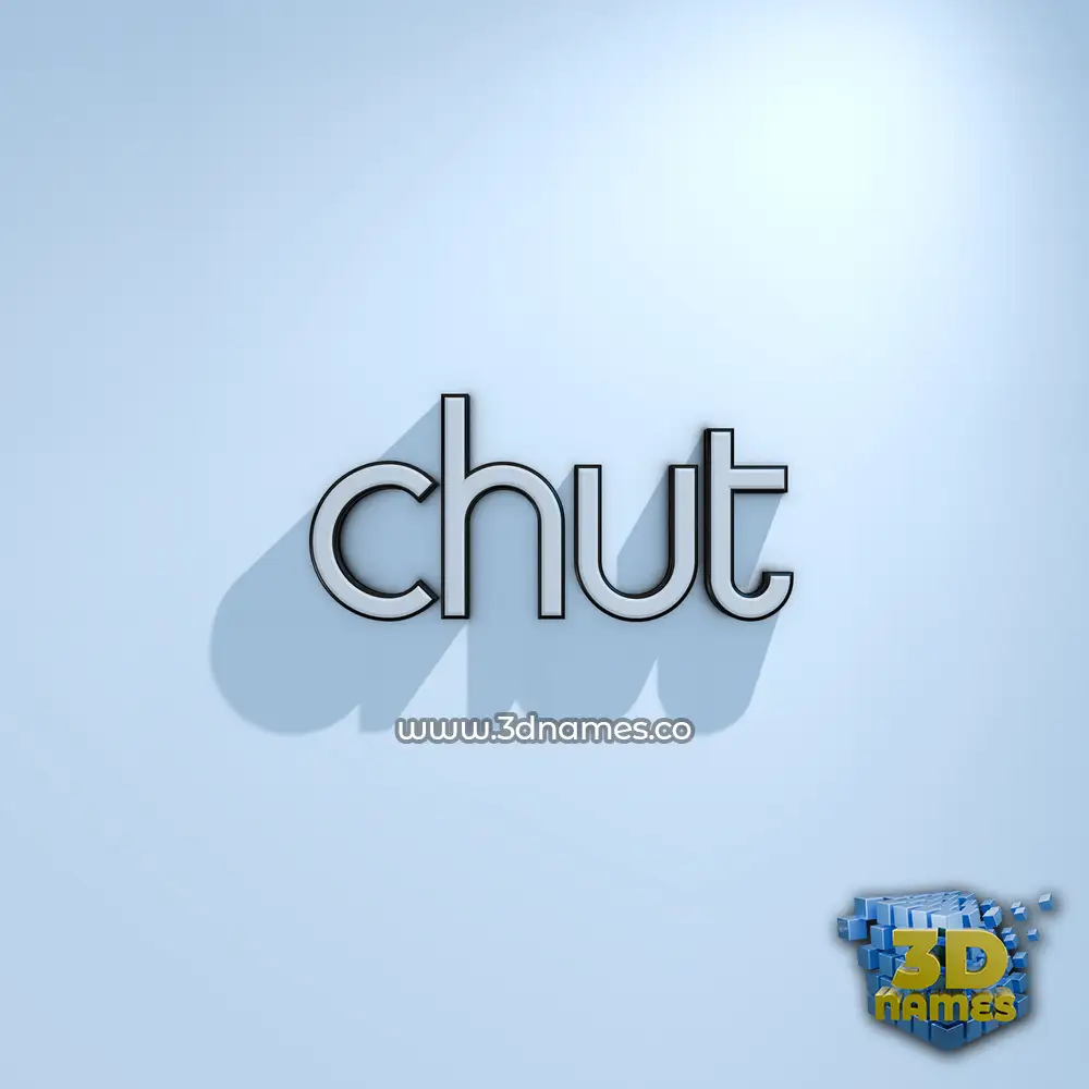 chut in White Logo Cold style - 3D name wallpaper