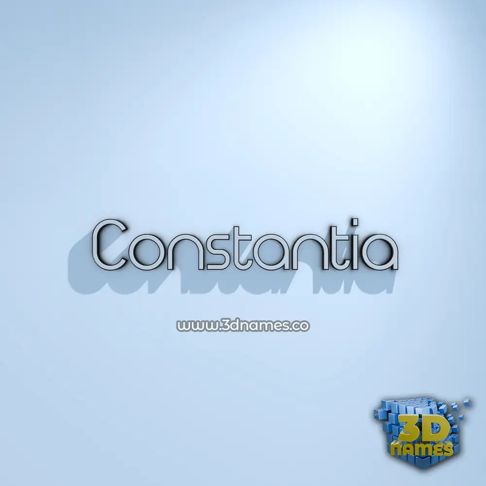 constantia in White Logo Cold style - 3D name wallpaper