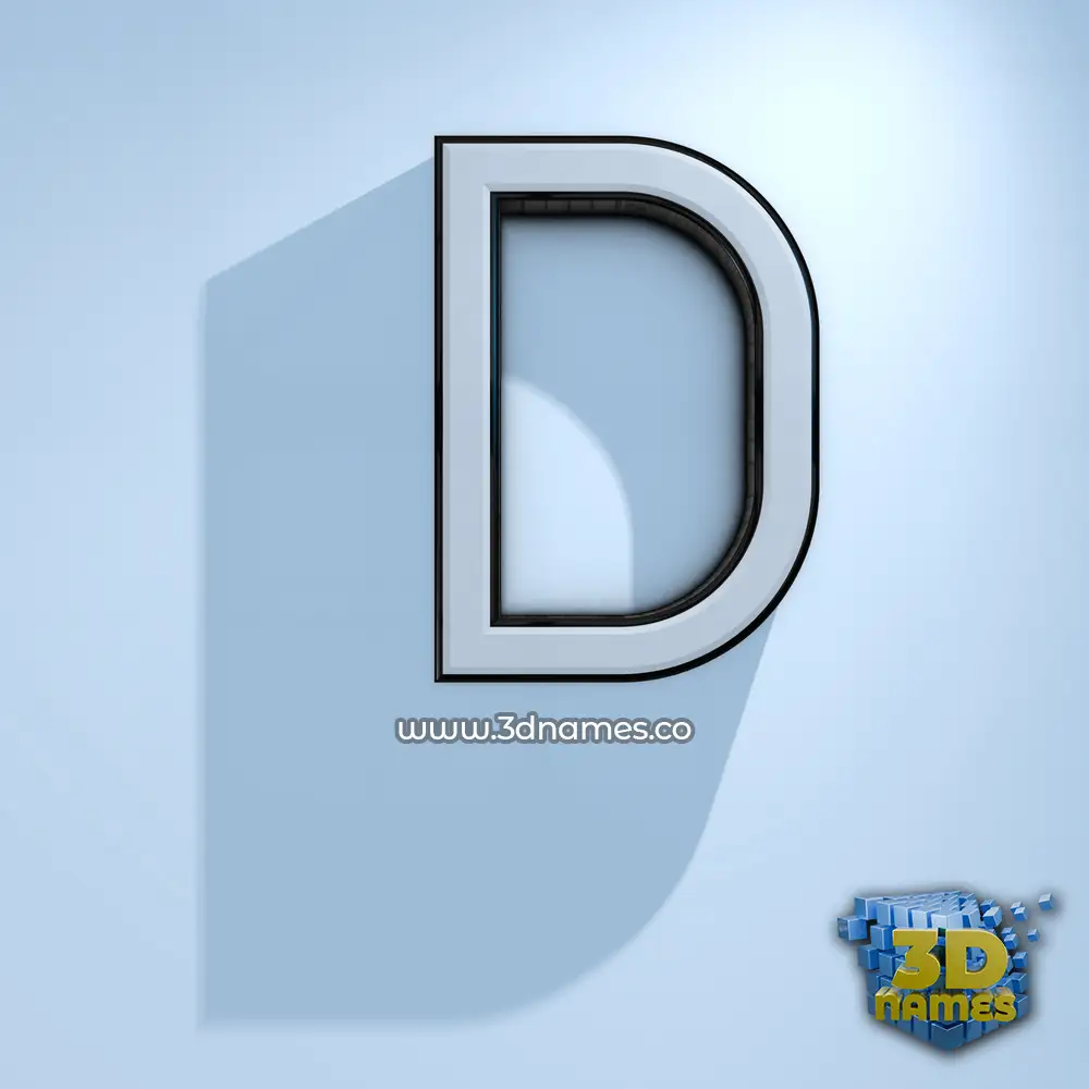 d in White Logo Cold style - 3D name wallpaper