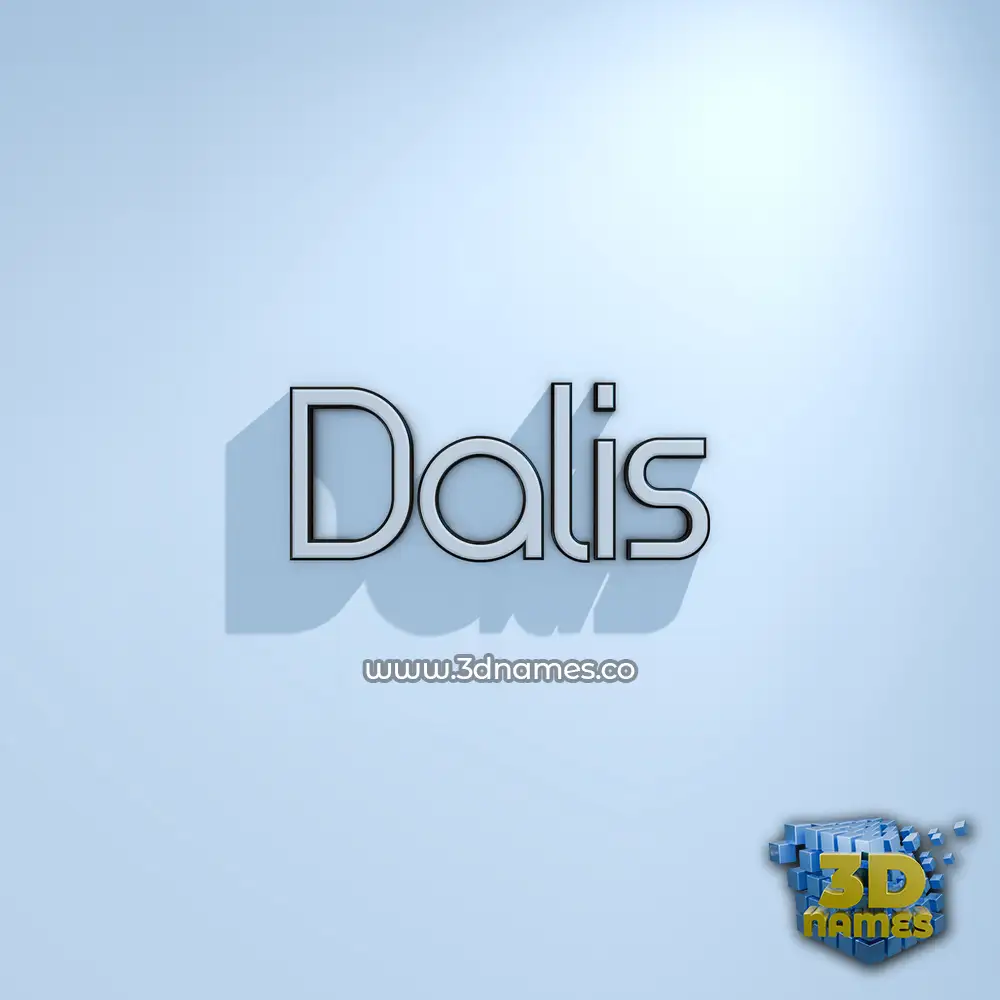 dalis in White Logo Cold style - 3D name wallpaper