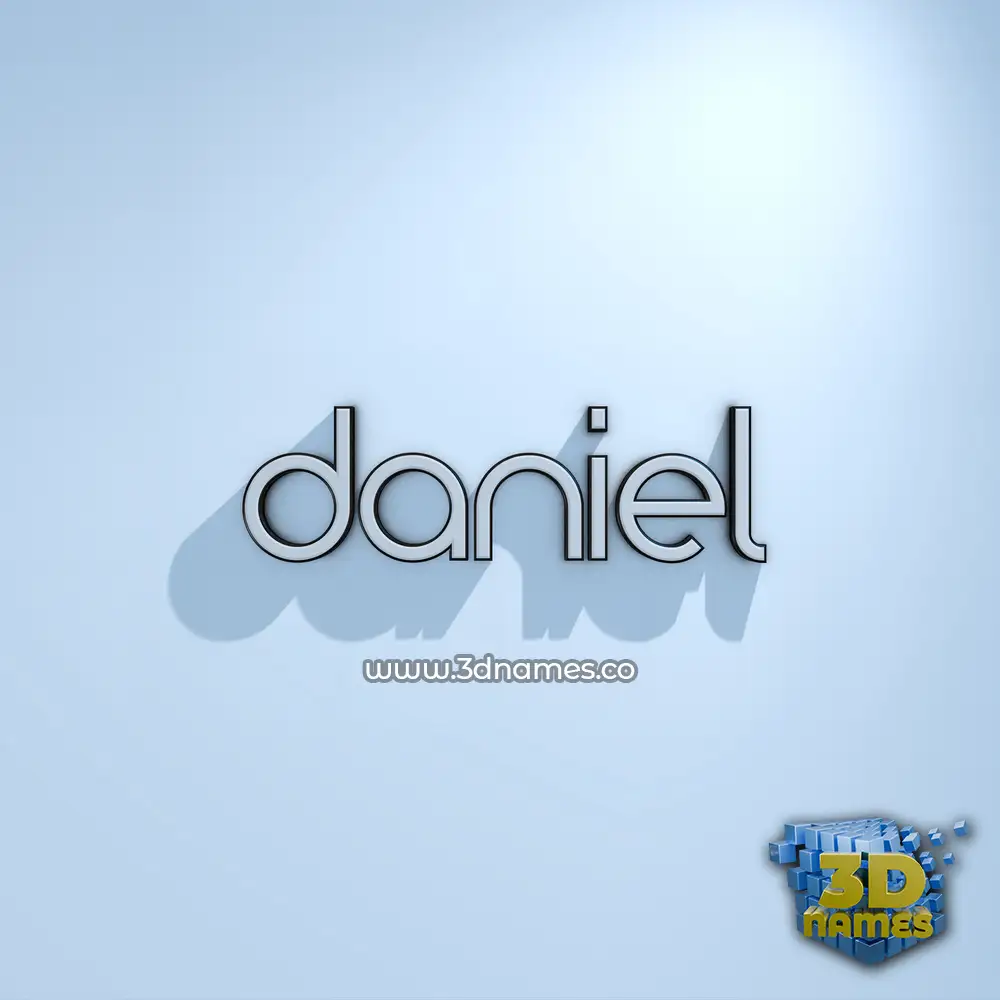 daniel in White Logo Cold style - 3D name wallpaper