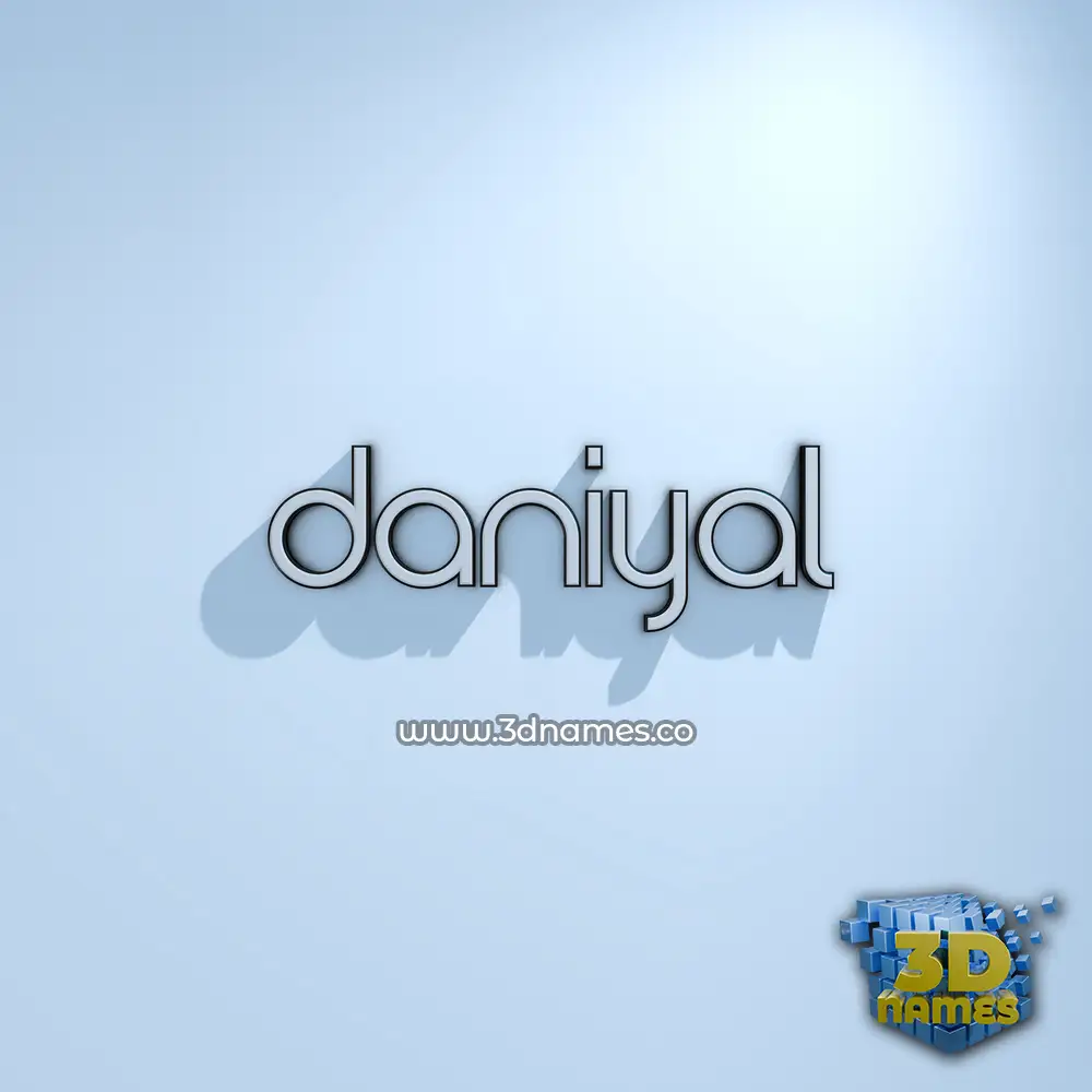 daniyal in White Logo Cold style - 3D name wallpaper