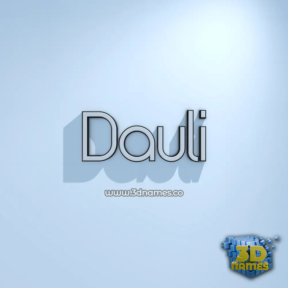 dauli in White Logo Cold style - 3D name wallpaper