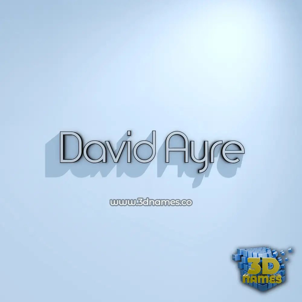 david ayre in White Logo Cold style - 3D name wallpaper