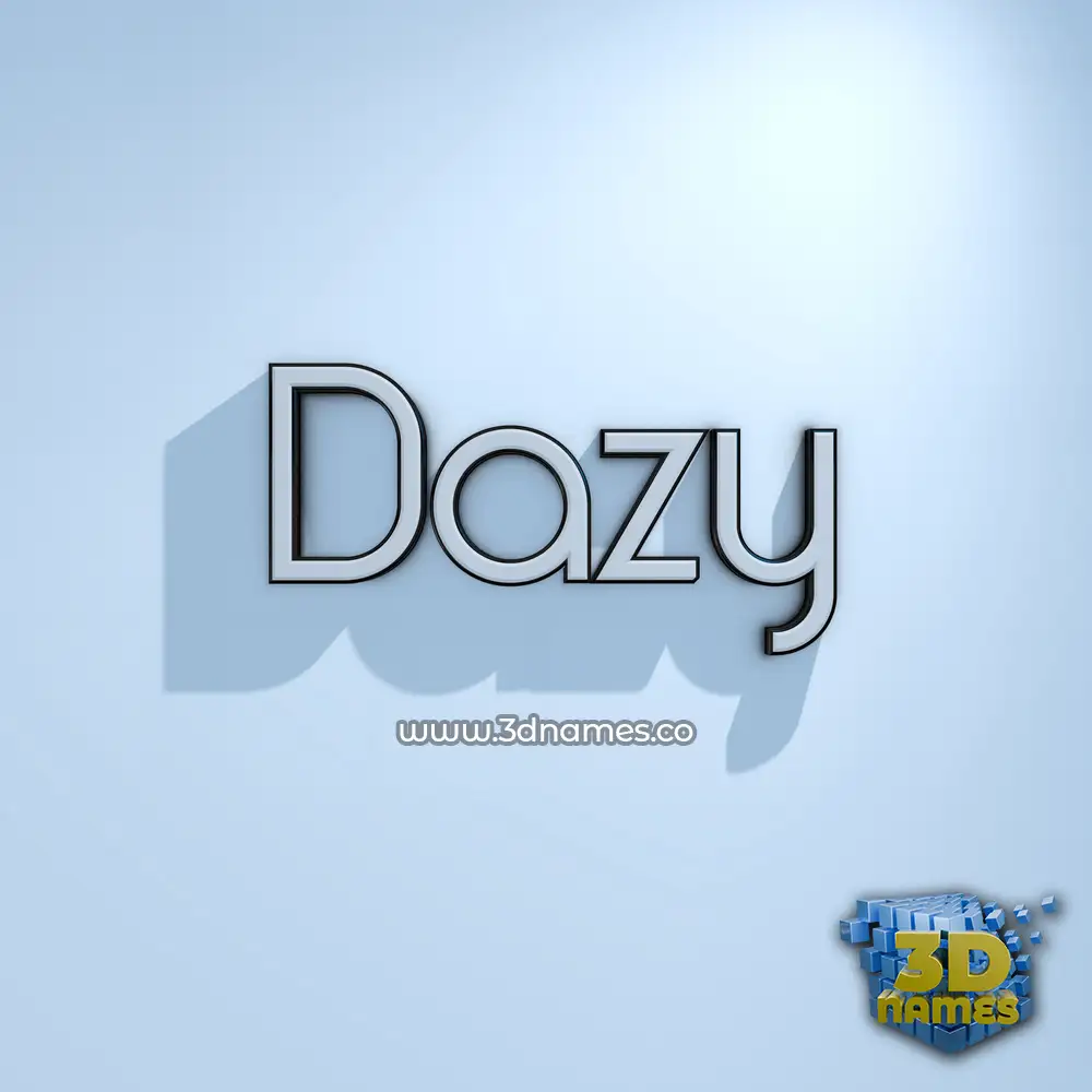 dazy in White Logo Cold style - 3D name wallpaper