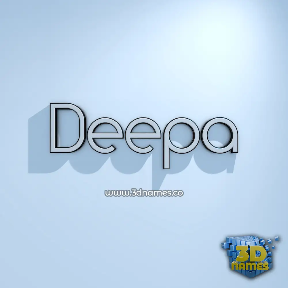 deepa in White Logo Cold style - 3D name wallpaper