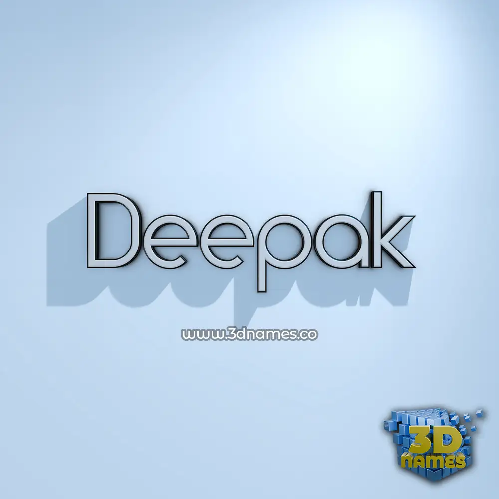 deepak in White Logo Cold style - 3D name wallpaper
