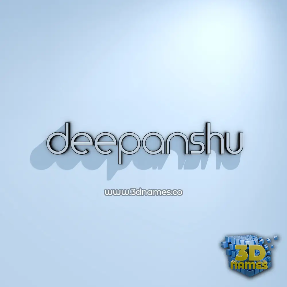 deepanshu in White Logo Cold style - 3D name wallpaper