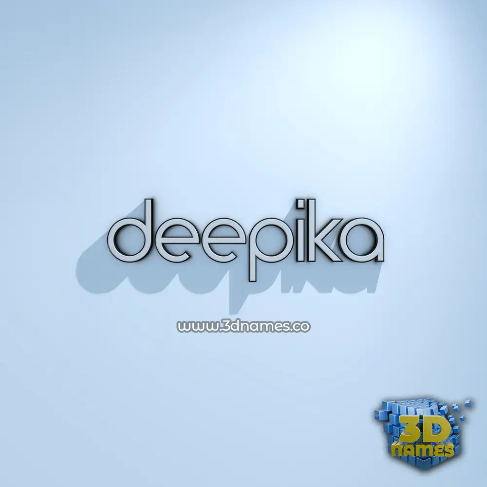 deepika in White Logo Cold style - 3D name wallpaper