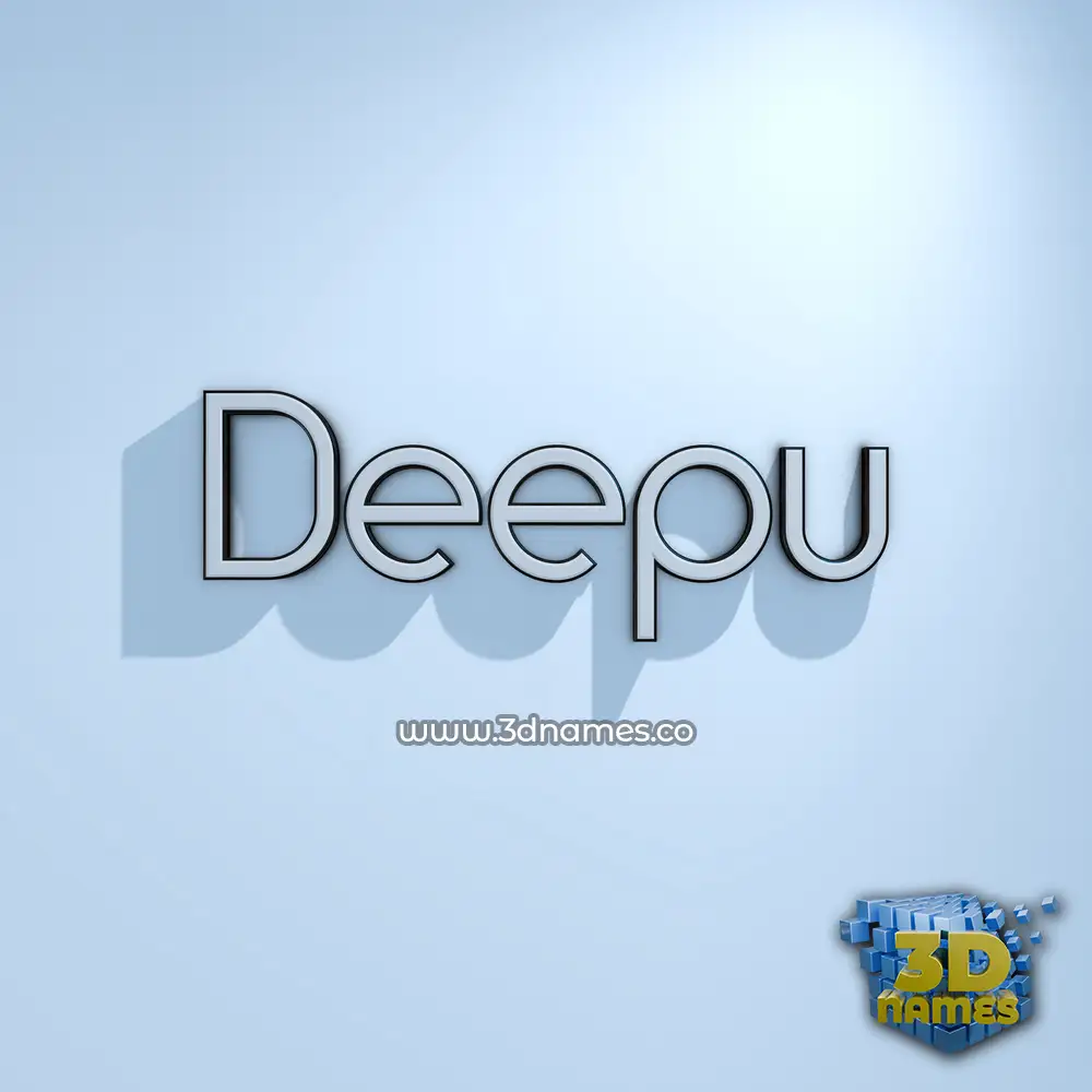 deepu in White Logo Cold style - 3D name wallpaper
