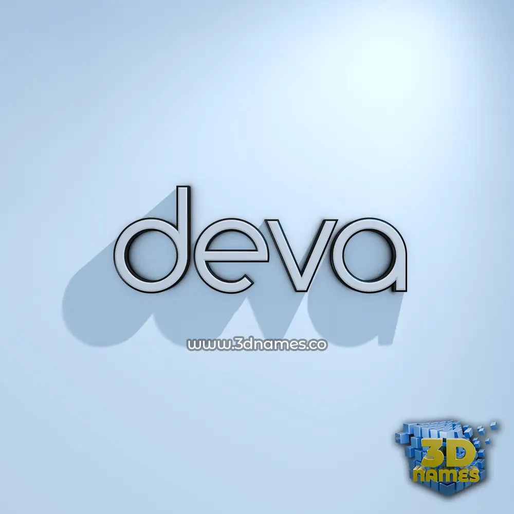deva in White Logo Cold style - 3D name wallpaper