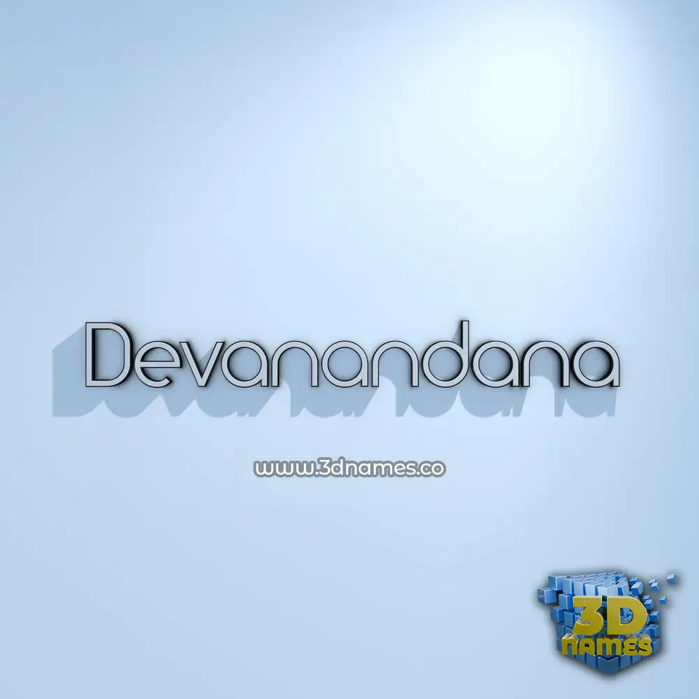 devanandana in White Logo Cold style - 3D name wallpaper