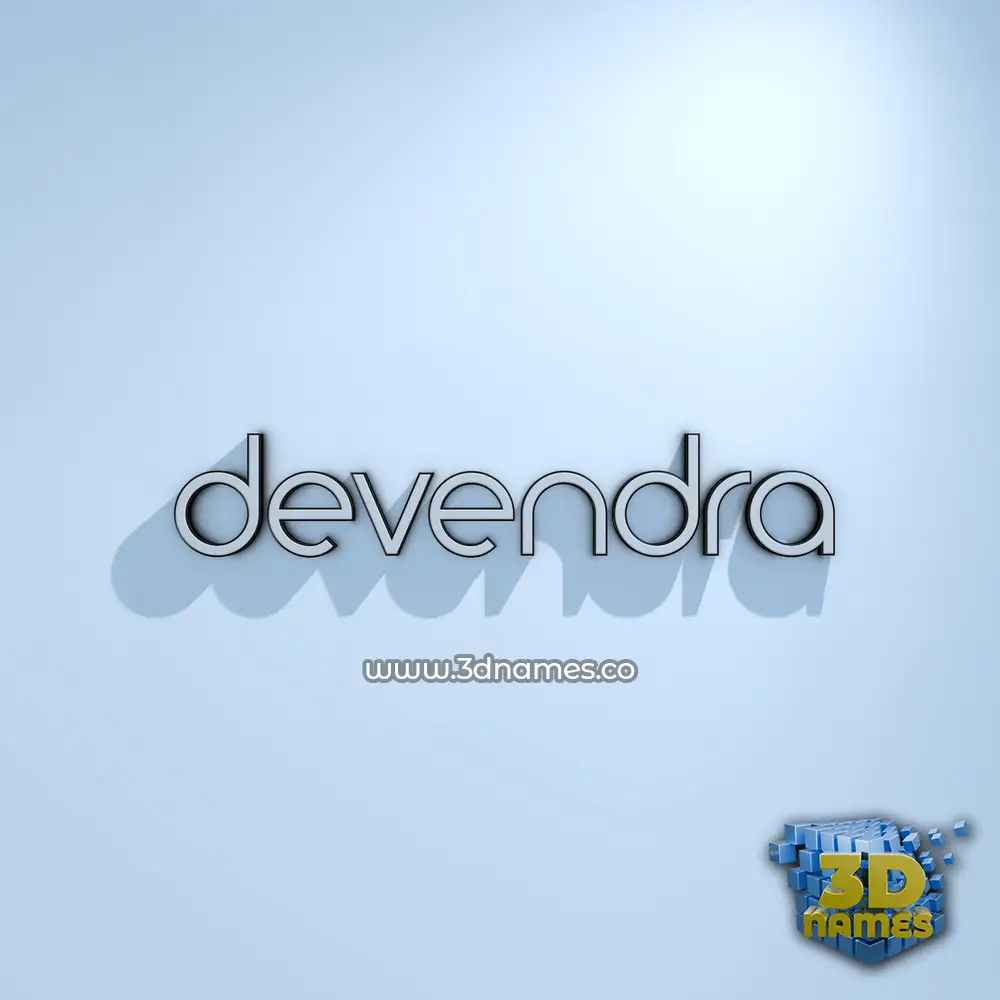 devendra in White Logo Cold style - 3D name wallpaper