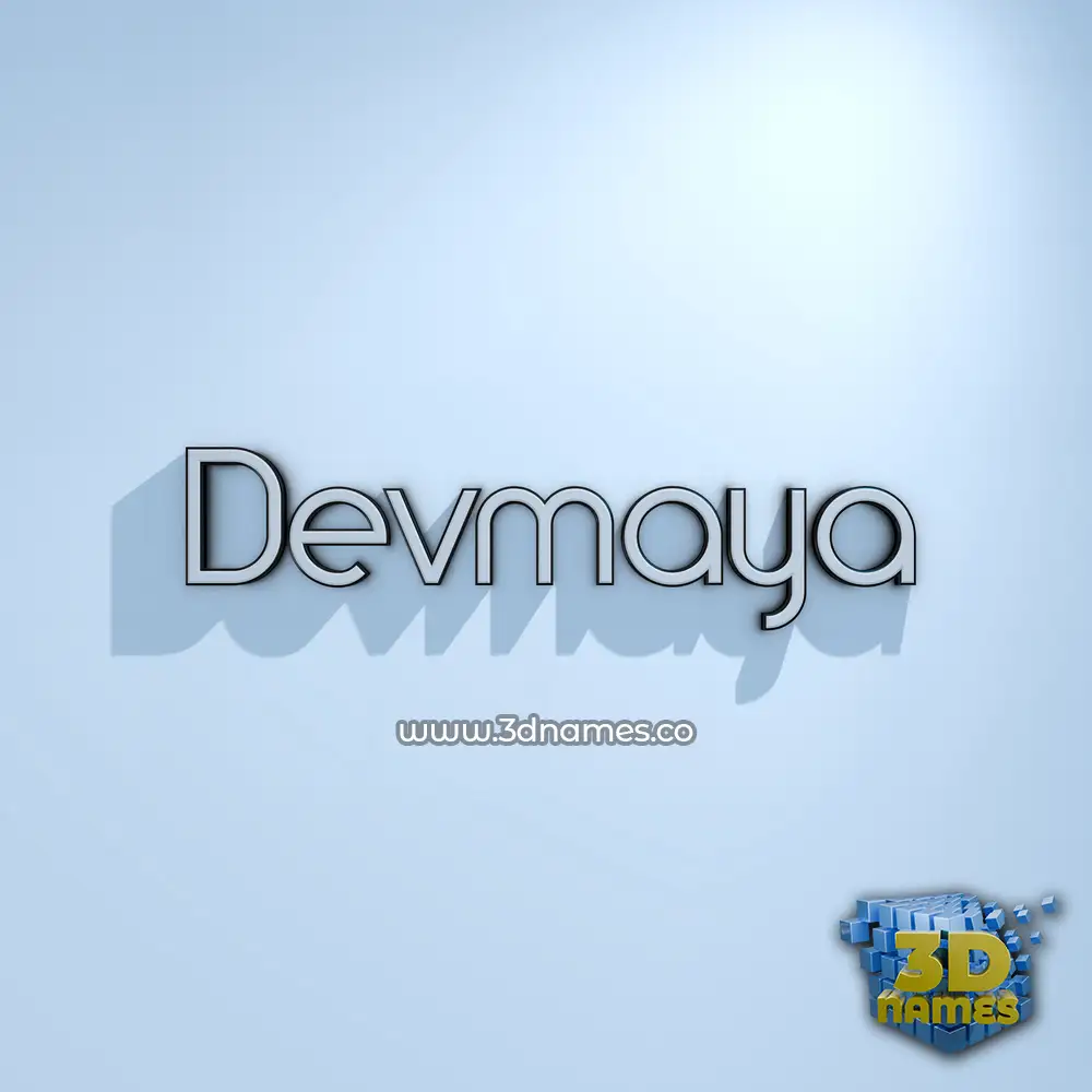 devmaya in White Logo Cold style - 3D name wallpaper
