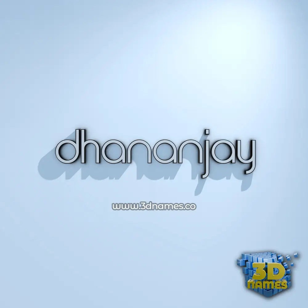 dhananjay in White Logo Cold style - 3D name wallpaper