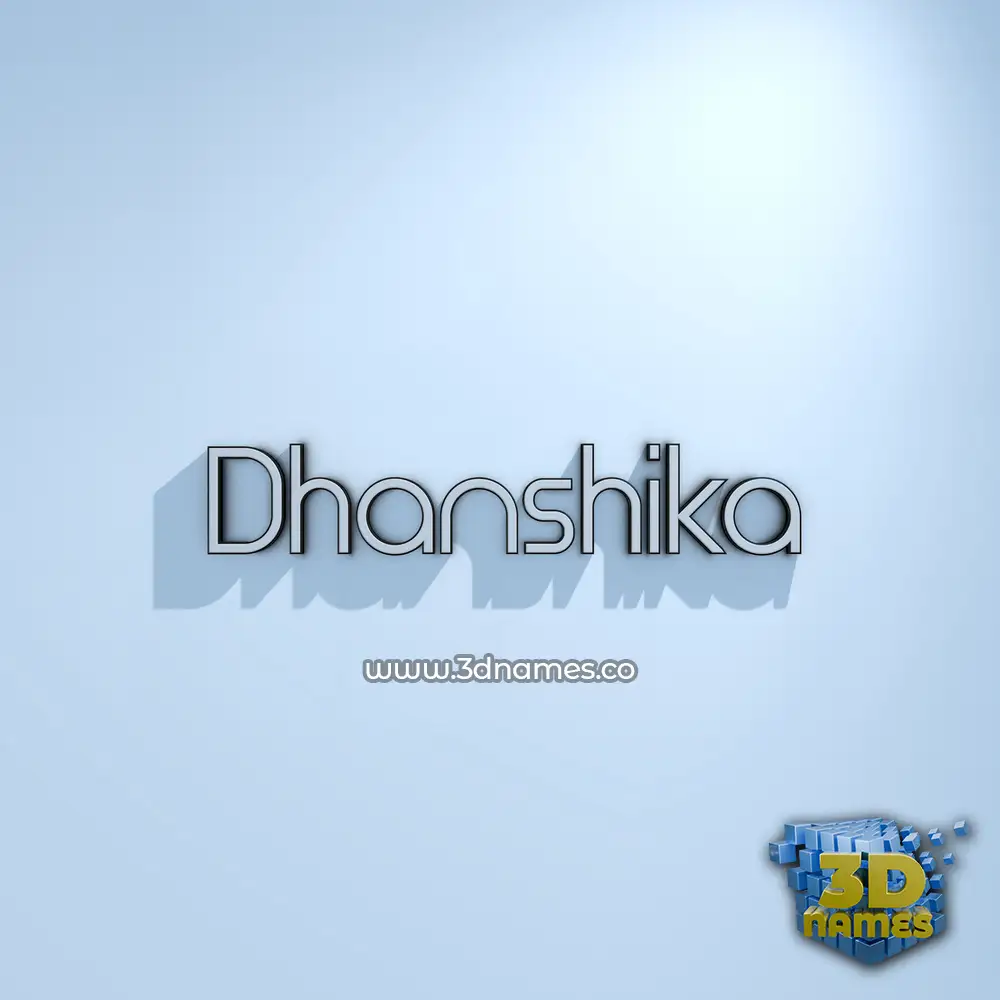 dhanshika in White Logo Cold style - 3D name wallpaper