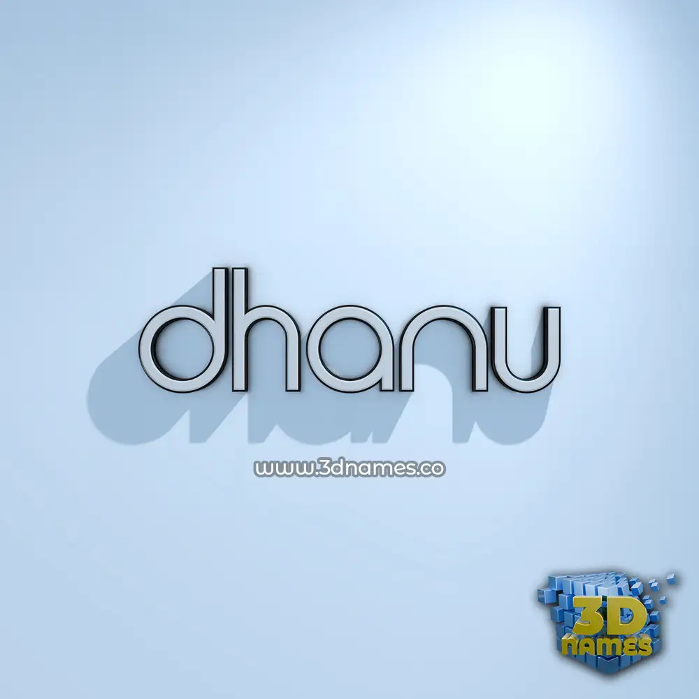 dhanu in White Logo Cold style - 3D name wallpaper