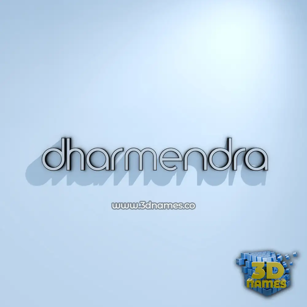 dharmendra in White Logo Cold style - 3D name wallpaper