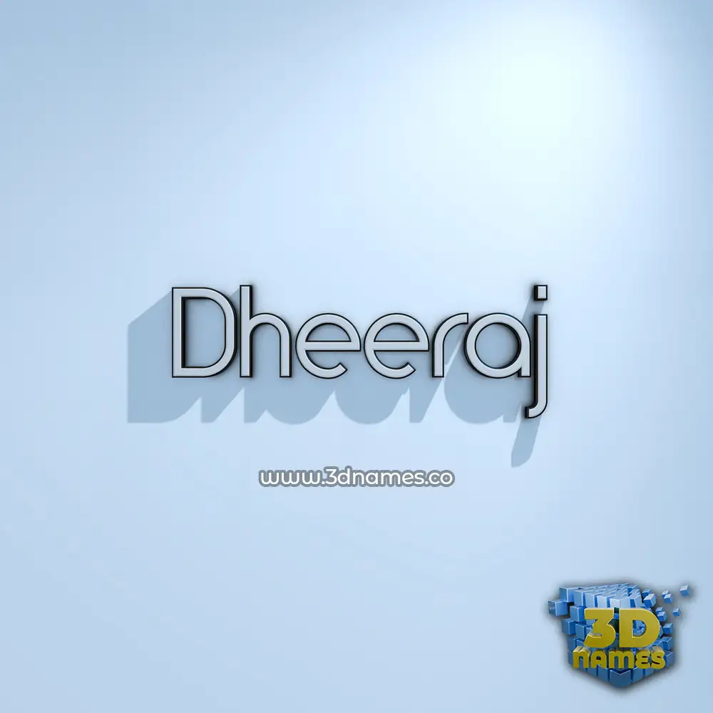 dheeraj in White Logo Cold style - 3D name wallpaper