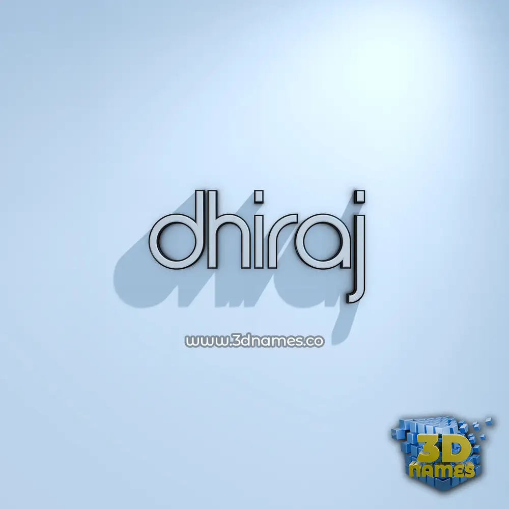dhiraj in White Logo Cold style - 3D name wallpaper