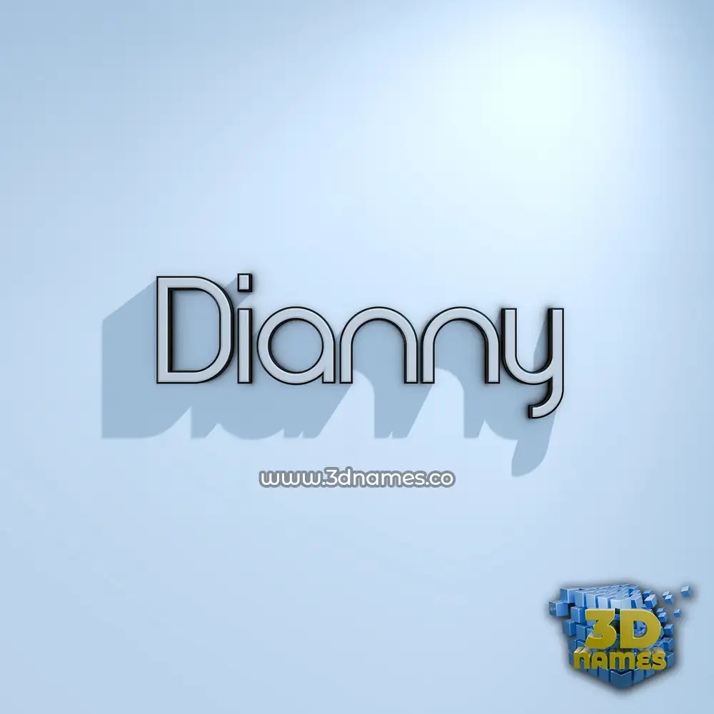 dianny in White Logo Cold style - 3D name wallpaper