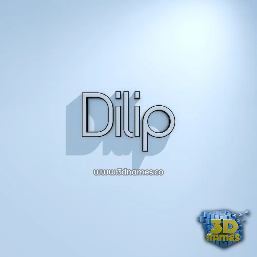 dilip in White Logo Cold style - 3D name wallpaper