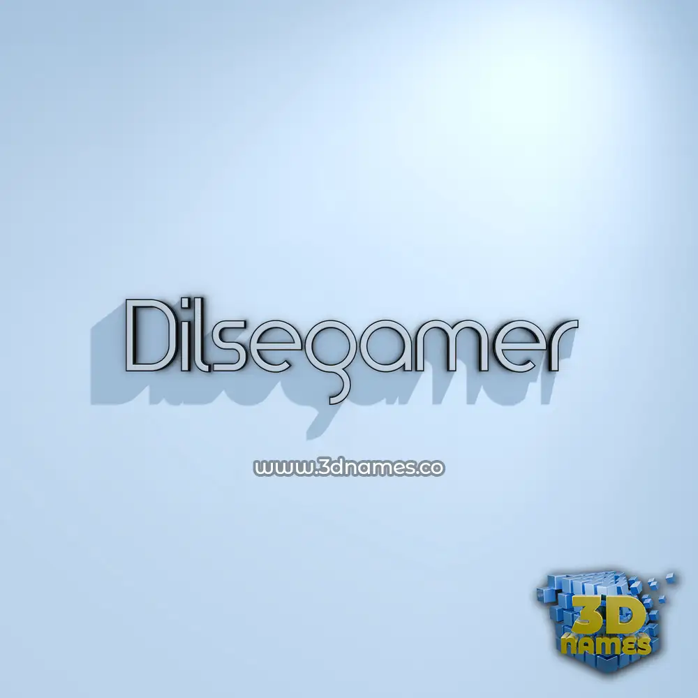 dilsegamer in White Logo Cold style - 3D name wallpaper