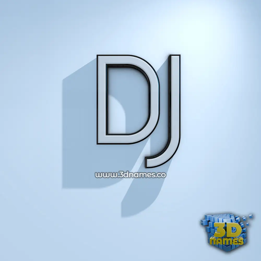dj in White Logo Cold style - 3D name wallpaper