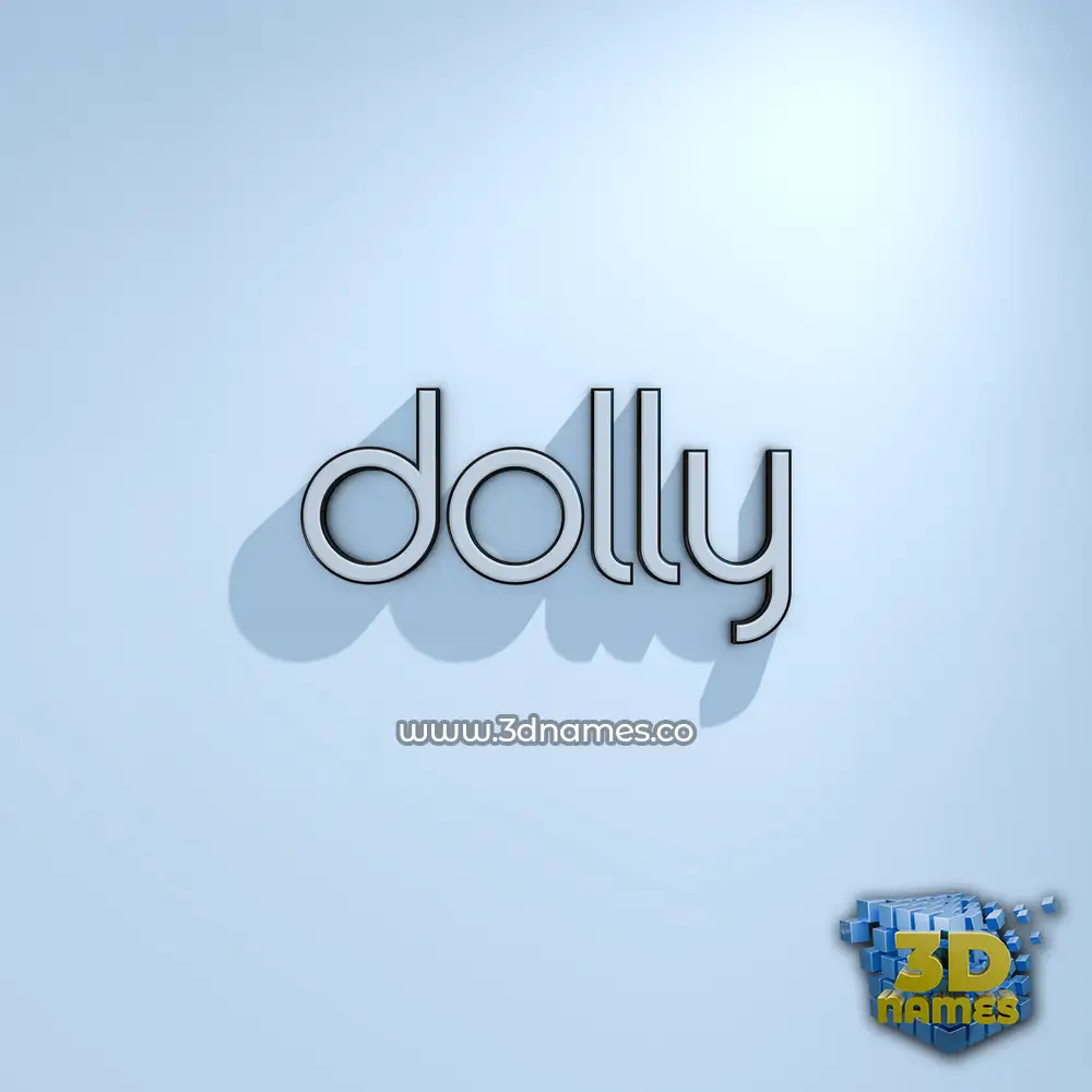 dolly in White Logo Cold style - 3D name wallpaper