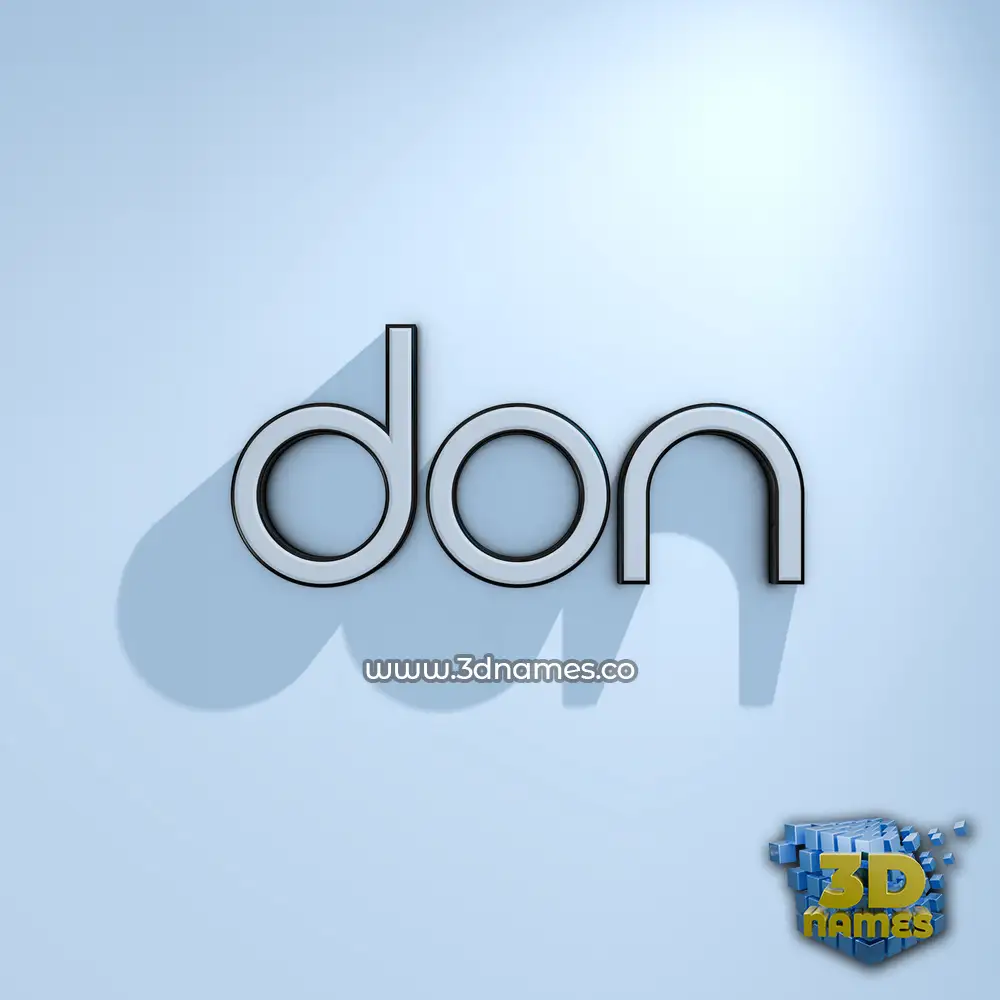 don in White Logo Cold style - 3D name wallpaper