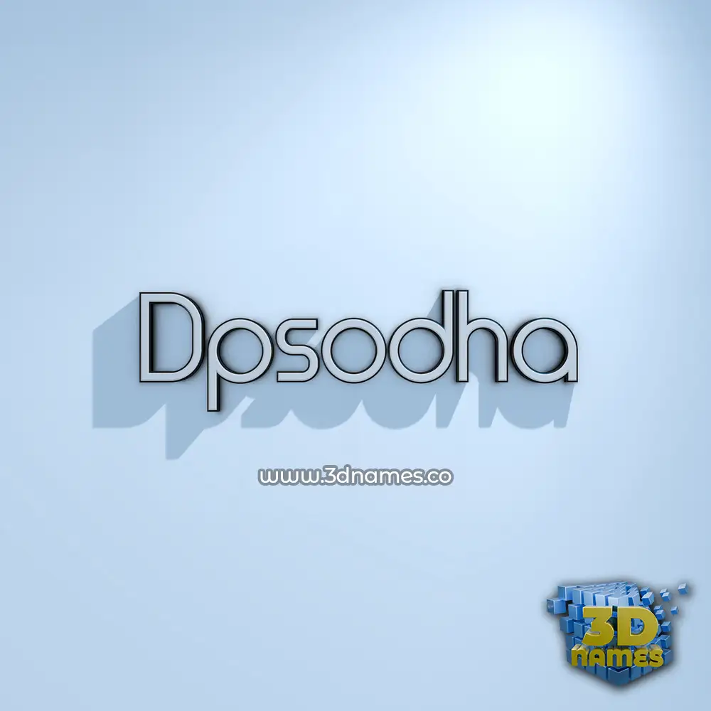 dpsodha in White Logo Cold style - 3D name wallpaper