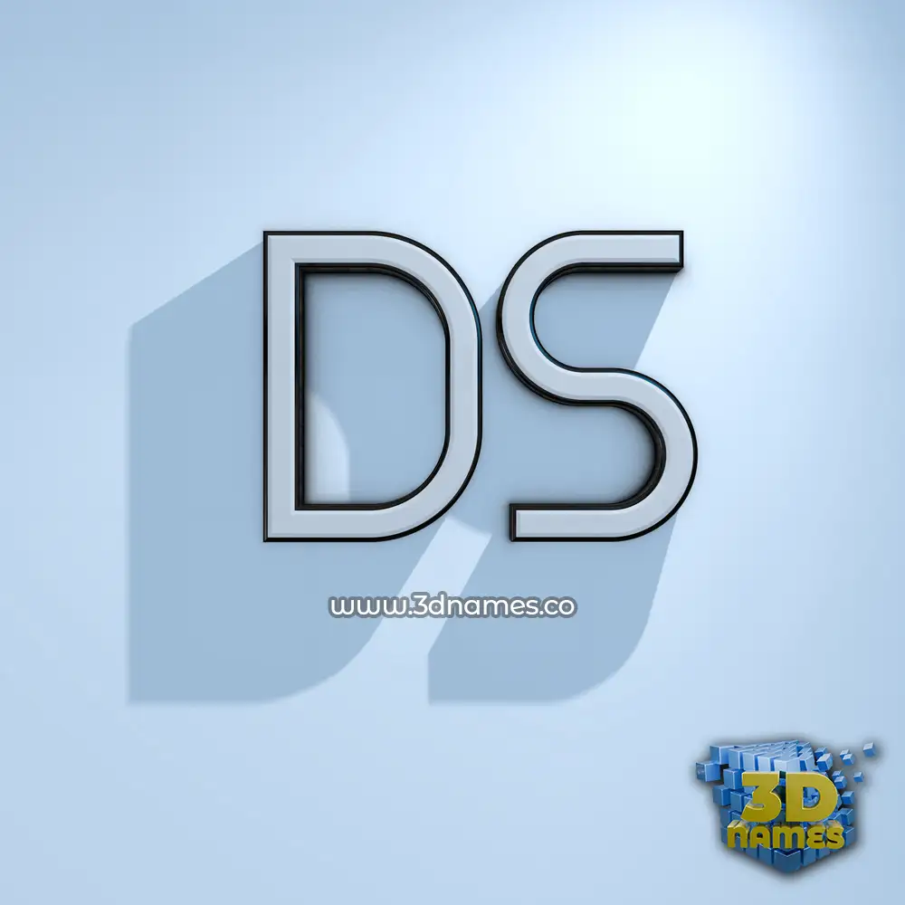 ds in White Logo Cold style - 3D name wallpaper