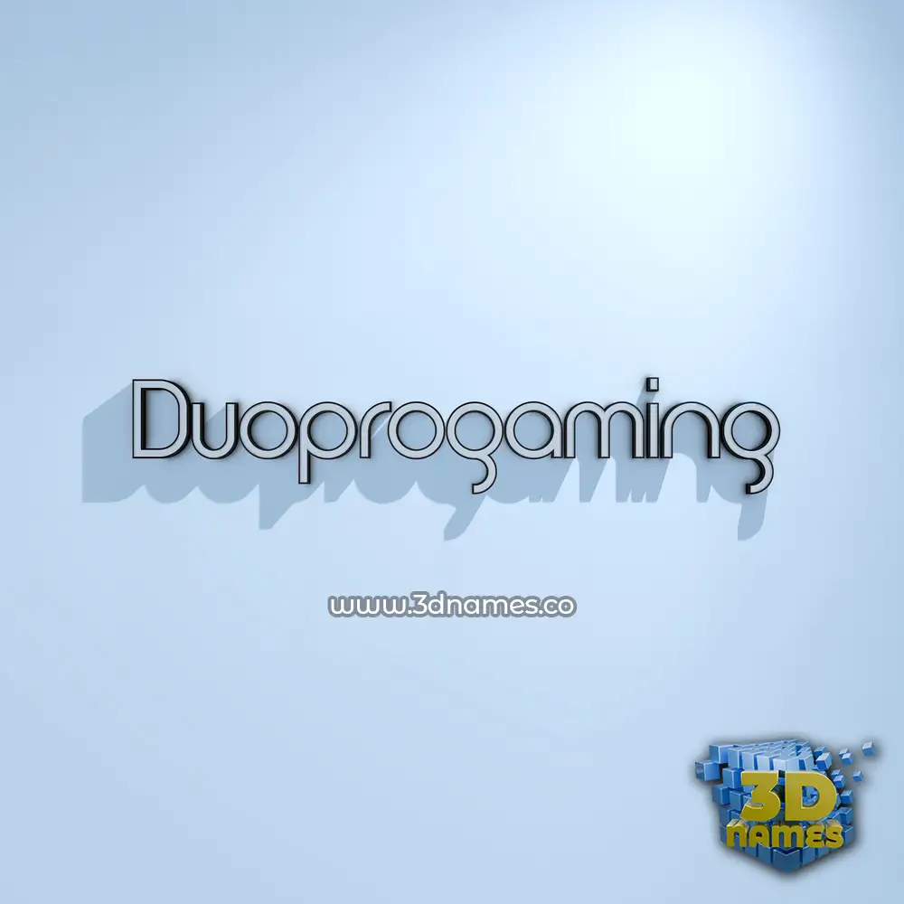 duoprogaming in White Logo Cold style - 3D name wallpaper