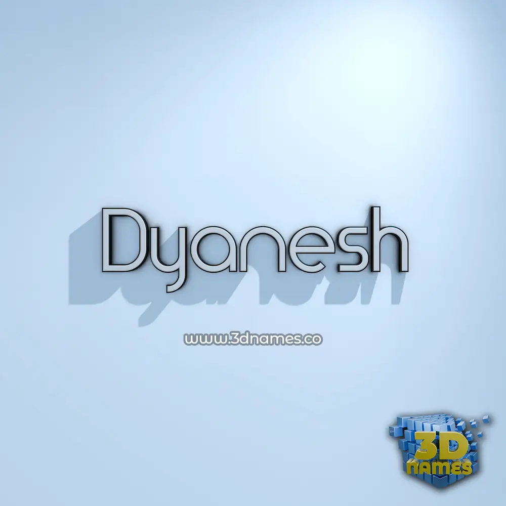 dyanesh in White Logo Cold style - 3D name wallpaper