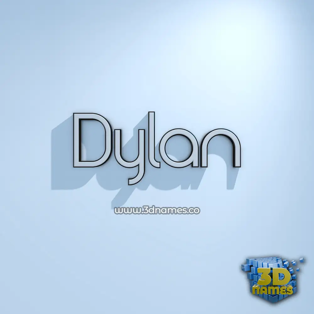 dylan in White Logo Cold style - 3D name wallpaper
