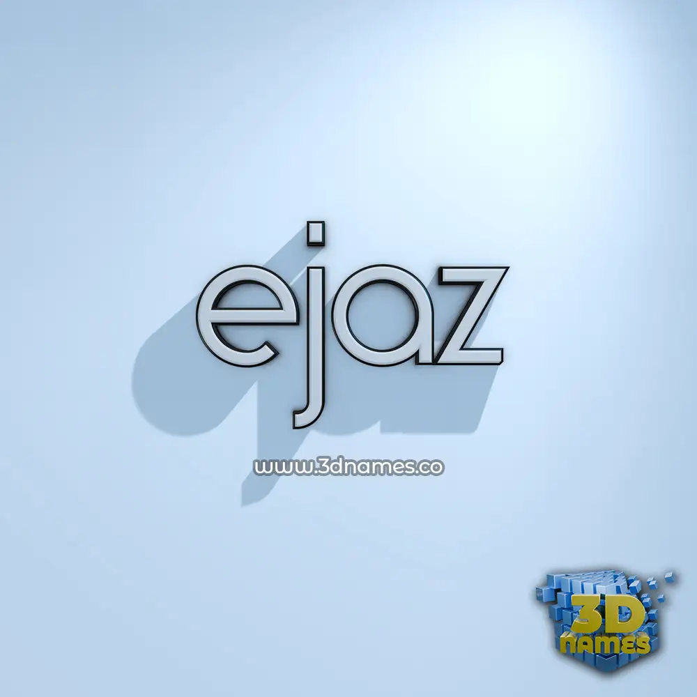 ejaz in White Logo Cold style - 3D name wallpaper