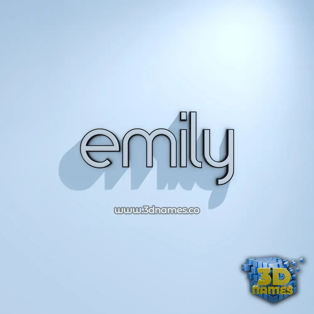 emily in White Logo Cold style - 3D name wallpaper