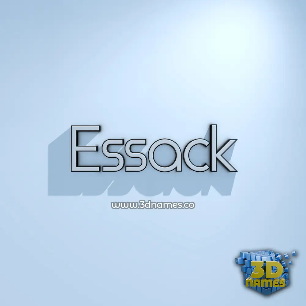 essack in White Logo Cold style - 3D name wallpaper