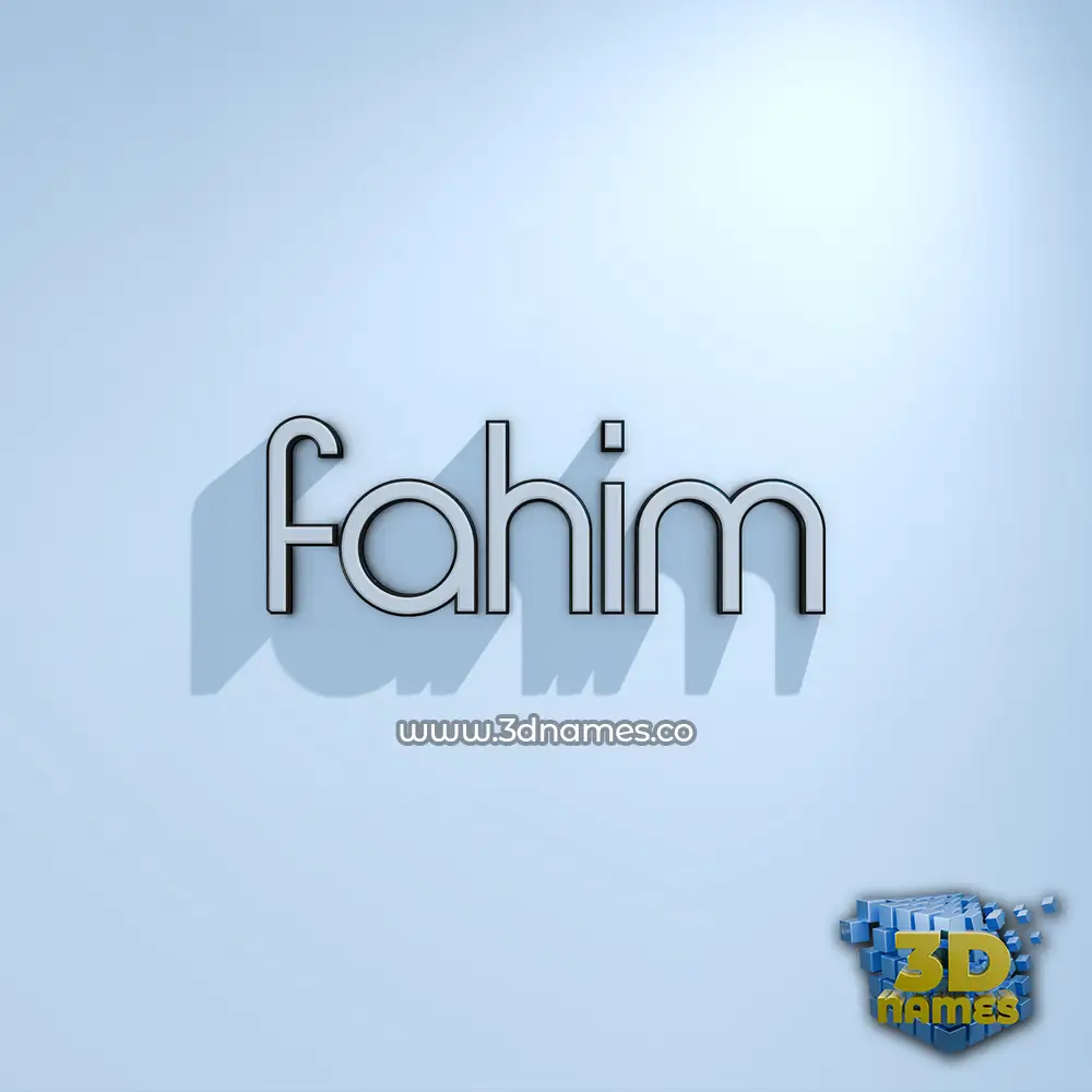 fahim in White Logo Cold style - 3D name wallpaper