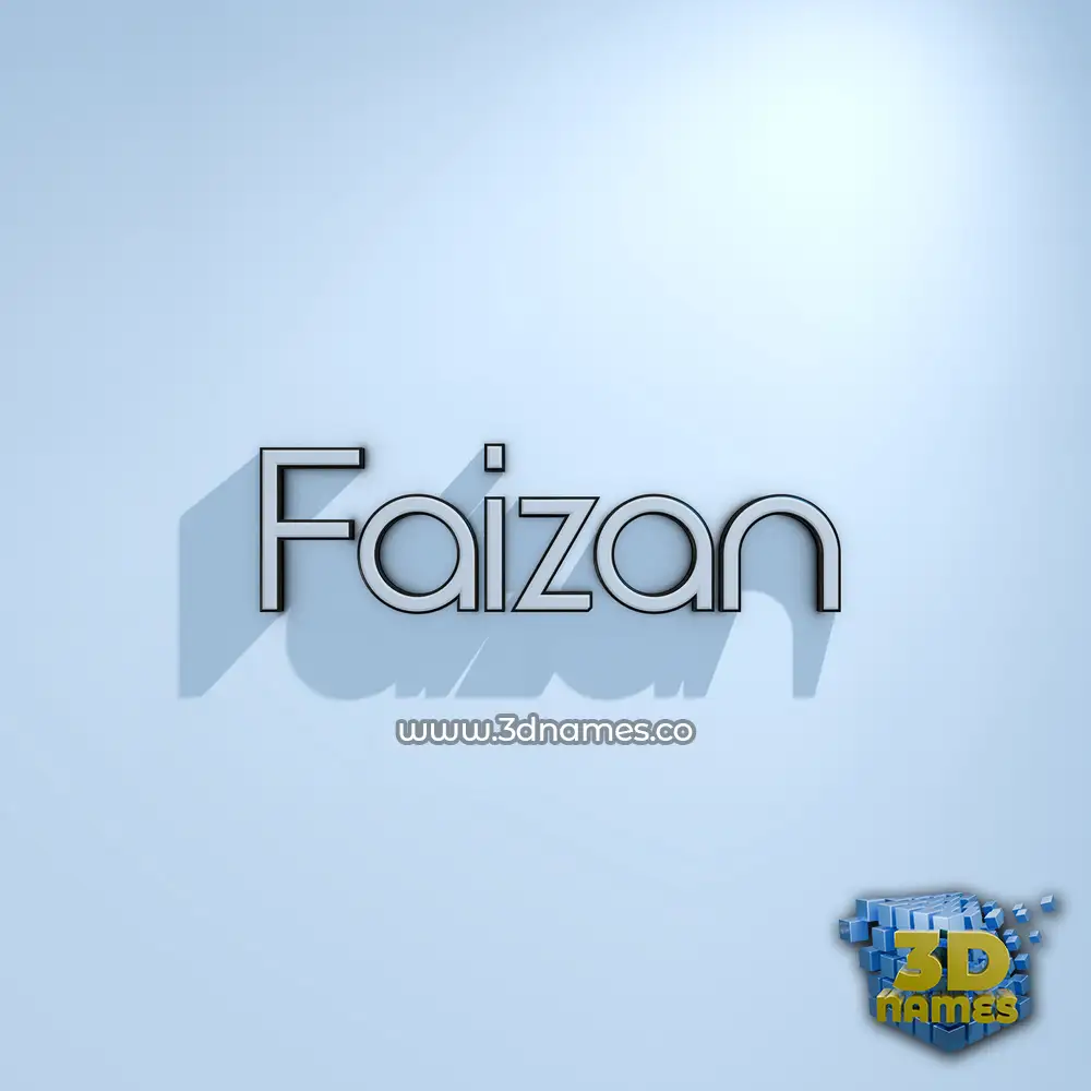 faizan in White Logo Cold style - 3D name wallpaper