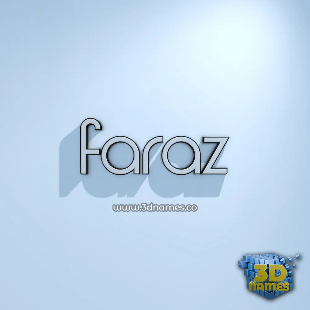 faraz in White Logo Cold style - 3D name wallpaper